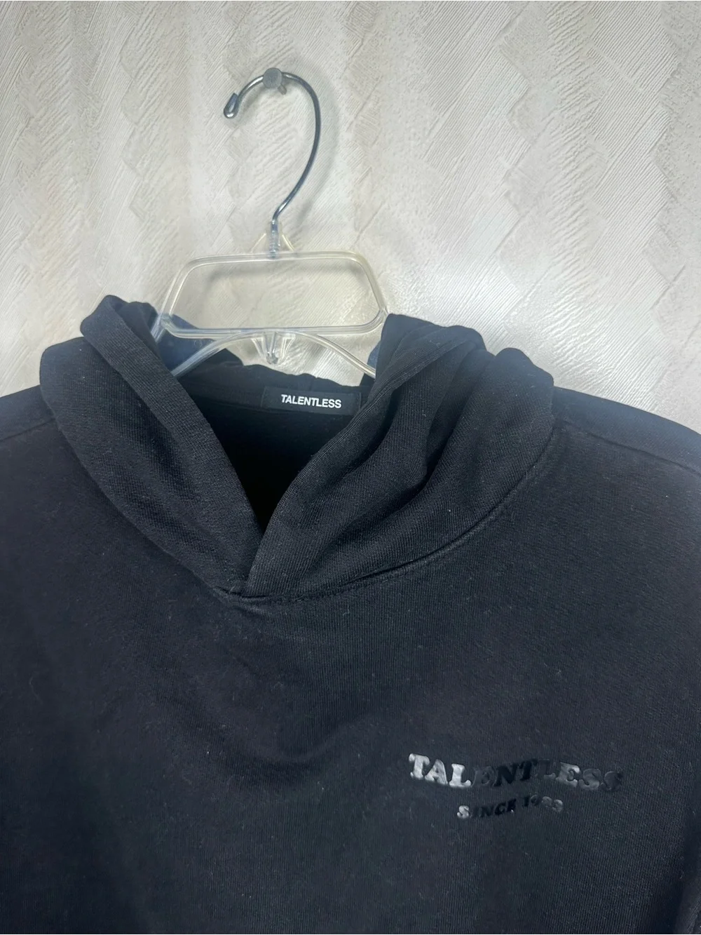 🔥 TALENTLESS circle logo hoodie black font - Casual Sweatshirt size small - Picture 4 of 6